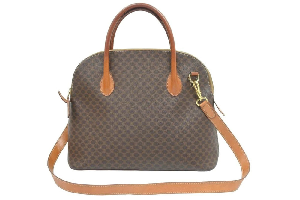 Celine Bolide Handbag shoulder bag Macadam leather brown
